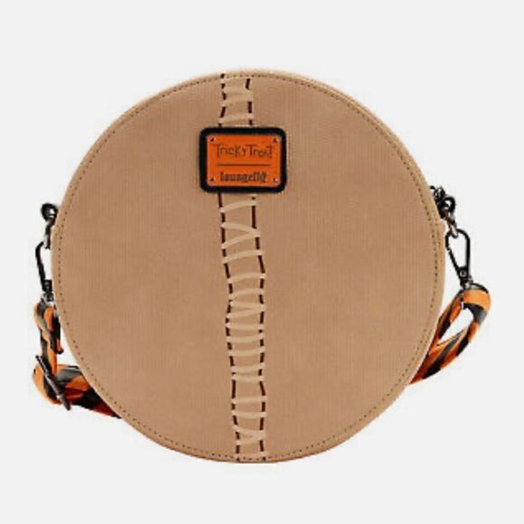 LOUNGEFLY X Universal Trick 'r Treat Sam Cosplay Crossbody Bag NWT Pumpkin - Picture 2 of 3